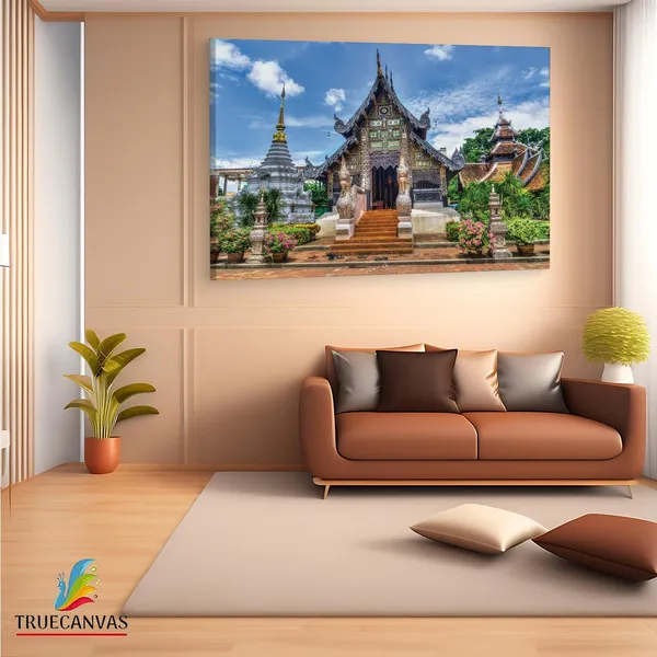 Multicolor_Chiang_Mai_Old_City_Bangkok,_Wooden_Framed_Canvas_Paintings_|_For_Living_Room_|_Bedroom_|_Office_|_Gallery_|_Ready_Wall_Mount_Canvas_Wall_Art_Painting_|_Size_-_12_X_18In,_Ct0443