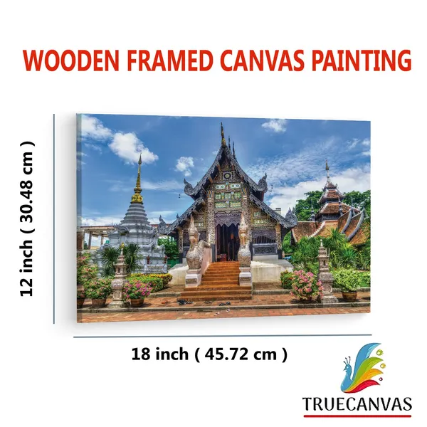 Multicolor_Chiang_Mai_Old_City_Bangkok,_Wooden_Framed_Canvas_Paintings_|_For_Living_Room_|_Bedroom_|_Office_|_Gallery_|_Ready_Wall_Mount_Canvas_Wall_Art_Painting_|_Size_-_12_X_18In,_Ct0443