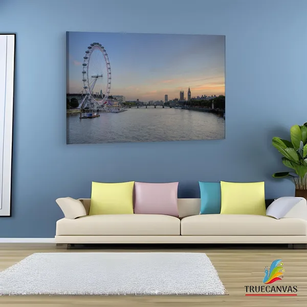 Multicolor_River_Thames,_Wooden_Framed_Canvas_Paintings_|_For_Living_Room_|_Bedroom_|_Office_|_Gallery_|_Ready_Wall_Mount_Canvas_Wall_Art_Painting_|_Size_-_12_X_18In,_Ct0445