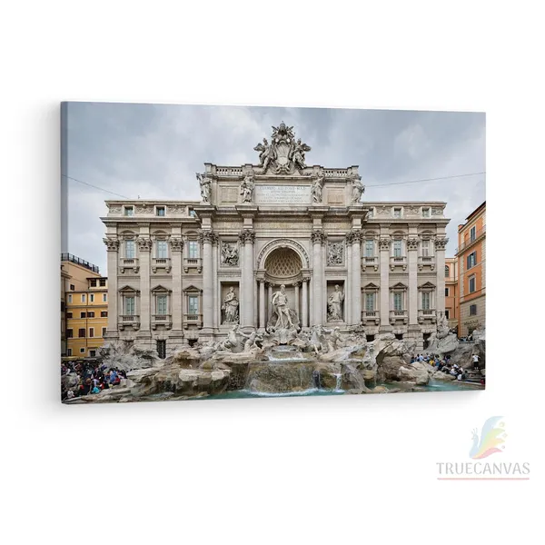 Multicolor_Trevi_Fountain,_Wooden_Framed_Canvas_Paintings_|_For_Living_Room_|_Bedroom_|_Office_|_Gallery_|_Ready_Wall_Mount_Canvas_Wall_Art_Painting_|_Size_-_12_X_18In,_Ct0451