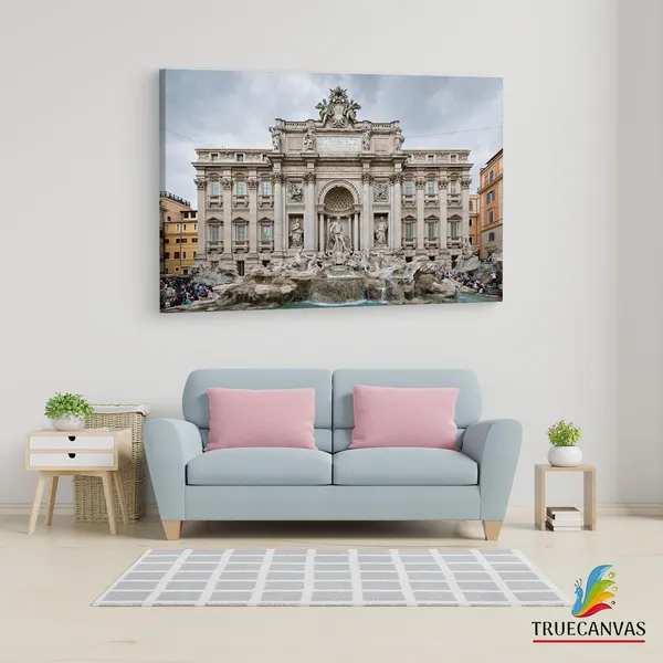 Multicolor_Trevi_Fountain,_Wooden_Framed_Canvas_Paintings_|_For_Living_Room_|_Bedroom_|_Office_|_Gallery_|_Ready_Wall_Mount_Canvas_Wall_Art_Painting_|_Size_-_12_X_18In,_Ct0451