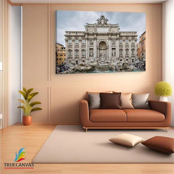 Multicolor_Trevi_Fountain,_Wooden_Framed_Canvas_Paintings_|_For_Living_Room_|_Bedroom_|_Office_|_Gallery_|_Ready_Wall_Mount_Canvas_Wall_Art_Painting_|_Size_-_12_X_18In,_Ct0451