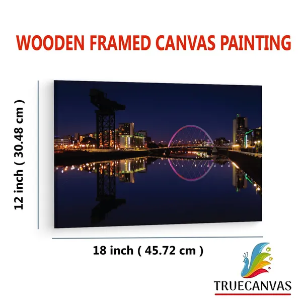 Multicolor_Glasgow_Clyde_Arc_Bridge_Canvas,_Wooden_Framed_Canvas_Paintings_|_For_Living_Room_|_Bedroom_|_Office_|_Gallery_|_Ready_Wall_Mount_Canvas_Wall_Art_Painting_|_Size_-_12_X_18In,_Ct0453