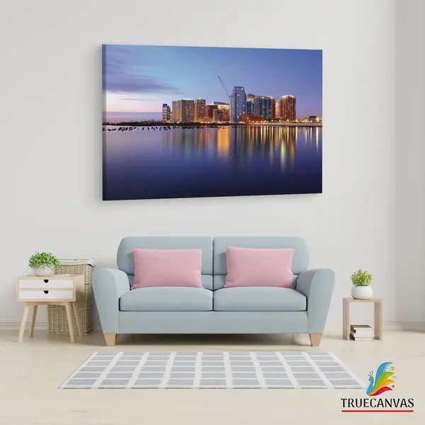 Multicolor_Jersey_City_Night_Purple,_Wooden_Framed_Canvas_Paintings_|_For_Living_Room_|_Bedroom_|_Office_|_Gallery_|_Ready_Wall_Mount_Canvas_Wall_Art_Painting_|_Size_-_12_X_18In,_Ct0454