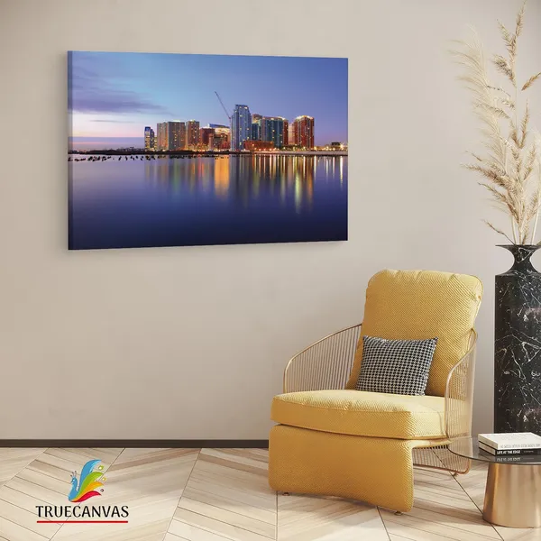 Multicolor_Jersey_City_Night_Purple,_Wooden_Framed_Canvas_Paintings_|_For_Living_Room_|_Bedroom_|_Office_|_Gallery_|_Ready_Wall_Mount_Canvas_Wall_Art_Painting_|_Size_-_12_X_18In,_Ct0454