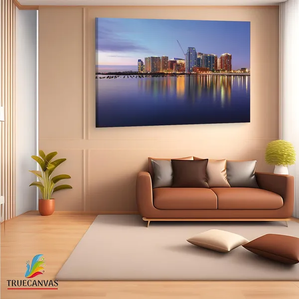 Multicolor_Jersey_City_Night_Purple,_Wooden_Framed_Canvas_Paintings_|_For_Living_Room_|_Bedroom_|_Office_|_Gallery_|_Ready_Wall_Mount_Canvas_Wall_Art_Painting_|_Size_-_12_X_18In,_Ct0454