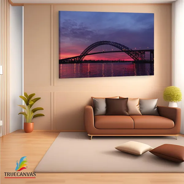 Multicolor_Bayonne_Bridge,_Wooden_Framed_Canvas_Paintings_|_For_Living_Room_|_Bedroom_|_Office_|_Gallery_|_Ready_Wall_Mount_Canvas_Wall_Art_Painting_|_Size_-_12_X_18In,_Ct0455