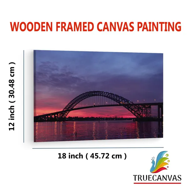 Multicolor_Bayonne_Bridge,_Wooden_Framed_Canvas_Paintings_|_For_Living_Room_|_Bedroom_|_Office_|_Gallery_|_Ready_Wall_Mount_Canvas_Wall_Art_Painting_|_Size_-_12_X_18In,_Ct0455