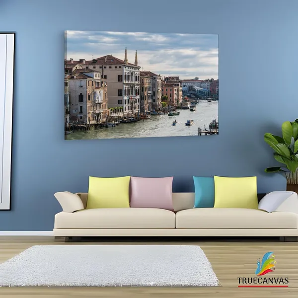 Multicolor_Grand_Canal,_Wooden_Framed_Canvas_Paintings_|_For_Living_Room_|_Bedroom_|_Office_|_Gallery_|_Ready_Wall_Mount_Canvas_Wall_Art_Painting_|_Size_-_12_X_18In,_Ct0456