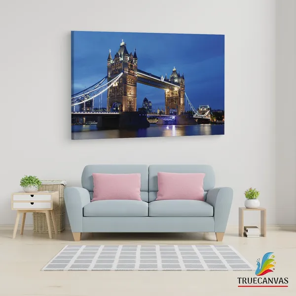 Multicolor_Tower_Bridge,_Wooden_Framed_Canvas_Paintings_|_For_Living_Room_|_Bedroom_|_Office_|_Gallery_|_Ready_Wall_Mount_Canvas_Wall_Art_Painting_|_Size_-_12_X_18In,_Ct0458