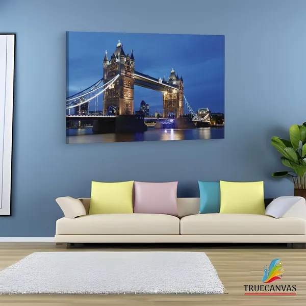 Multicolor_Tower_Bridge,_Wooden_Framed_Canvas_Paintings_|_For_Living_Room_|_Bedroom_|_Office_|_Gallery_|_Ready_Wall_Mount_Canvas_Wall_Art_Painting_|_Size_-_12_X_18In,_Ct0458