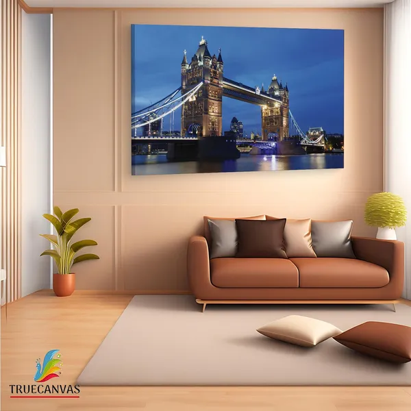 Multicolor_Tower_Bridge,_Wooden_Framed_Canvas_Paintings_|_For_Living_Room_|_Bedroom_|_Office_|_Gallery_|_Ready_Wall_Mount_Canvas_Wall_Art_Painting_|_Size_-_12_X_18In,_Ct0458