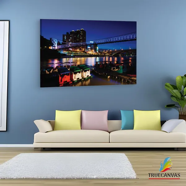 Multicolor_Bitan_Tourist_Attraction,_Wooden_Framed_Canvas_Paintings_|_For_Living_Room_|_Bedroom_|_Office_|_Gallery_|_Ready_Wall_Mount_Canvas_Wall_Art_Painting_|_Size_-_12_X_18In,_Ct0461