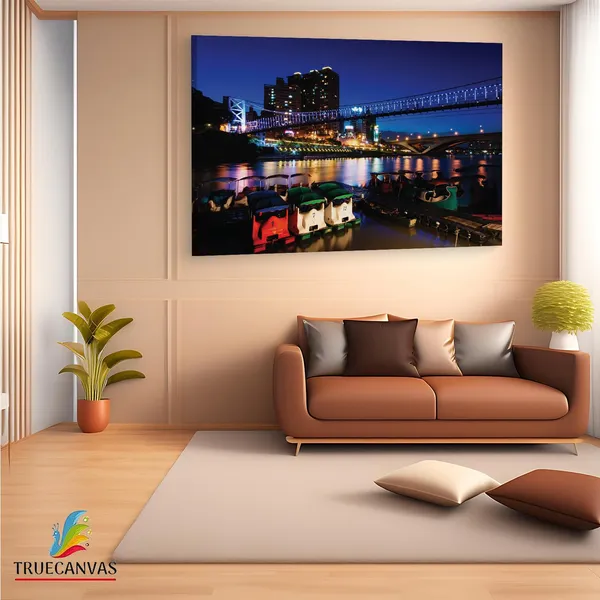 Multicolor_Bitan_Tourist_Attraction,_Wooden_Framed_Canvas_Paintings_|_For_Living_Room_|_Bedroom_|_Office_|_Gallery_|_Ready_Wall_Mount_Canvas_Wall_Art_Painting_|_Size_-_12_X_18In,_Ct0461