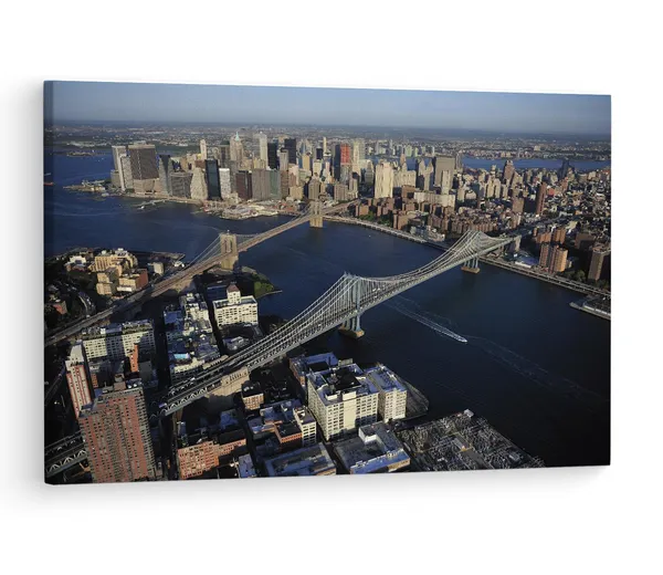 Multicolor_Brooklyn_Bridge,_Wooden_Framed_Canvas_Paintings_|_For_Living_Room_|_Bedroom_|_Office_|_Gallery_|_Ready_Wall_Mount_Canvas_Wall_Art_Painting_|_Size_-_12_X_18In,_Ct0462