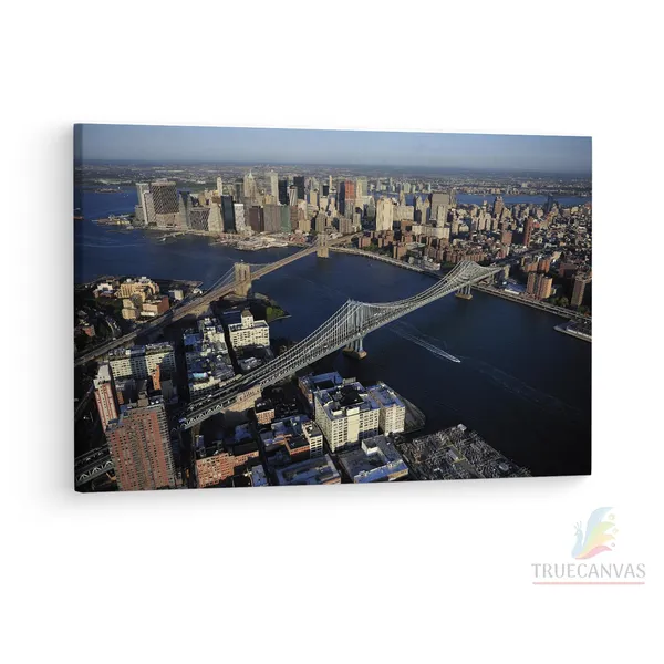 Multicolor_Brooklyn_Bridge,_Wooden_Framed_Canvas_Paintings_|_For_Living_Room_|_Bedroom_|_Office_|_Gallery_|_Ready_Wall_Mount_Canvas_Wall_Art_Painting_|_Size_-_12_X_18In,_Ct0462