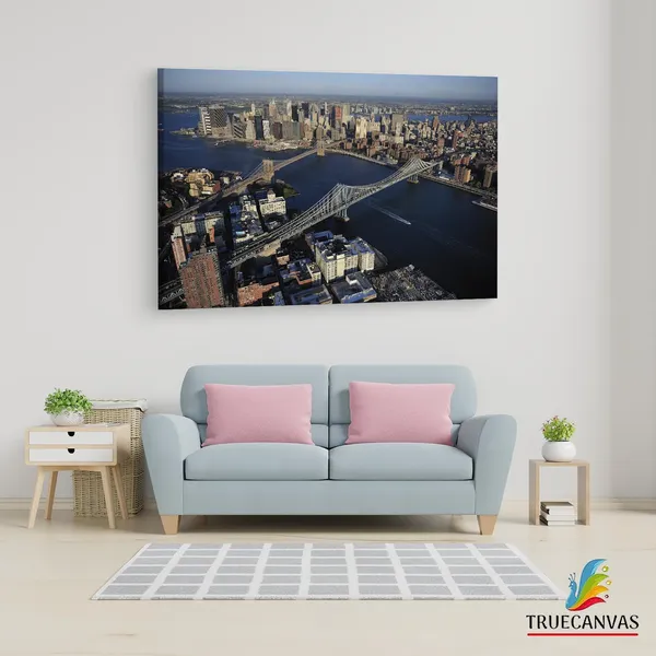 Multicolor_Brooklyn_Bridge,_Wooden_Framed_Canvas_Paintings_|_For_Living_Room_|_Bedroom_|_Office_|_Gallery_|_Ready_Wall_Mount_Canvas_Wall_Art_Painting_|_Size_-_12_X_18In,_Ct0462
