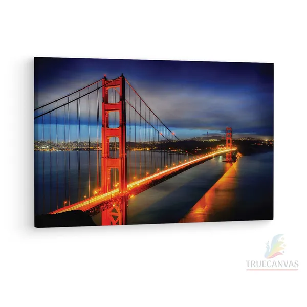 Multicolor_Golden_Gate_Bridge,_Wooden_Framed_Canvas_Paintings_|_For_Living_Room_|_Bedroom_|_Office_|_Gallery_|_Ready_Wall_Mount_Canvas_Wall_Art_Painting_|_Size_-_12_X_18In,_Ct0467