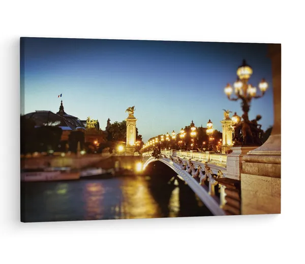Multicolor_Pont_Alexandre_Iii,_Wooden_Framed_Canvas_Paintings_|_For_Living_Room_|_Bedroom_|_Office_|_Gallery_|_Ready_Wall_Mount_Canvas_Wall_Art_Painting_|_Size_-_12_X_18In,_Ct0468