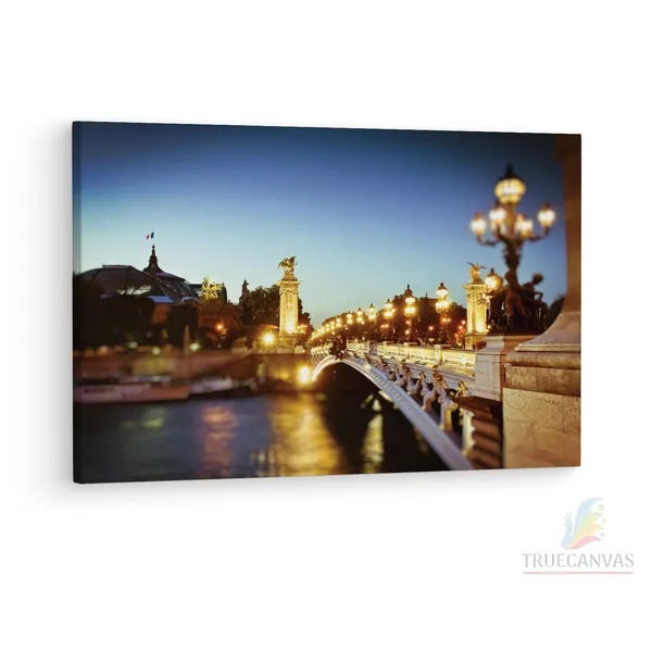Multicolor_Pont_Alexandre_Iii,_Wooden_Framed_Canvas_Paintings_|_For_Living_Room_|_Bedroom_|_Office_|_Gallery_|_Ready_Wall_Mount_Canvas_Wall_Art_Painting_|_Size_-_12_X_18In,_Ct0468