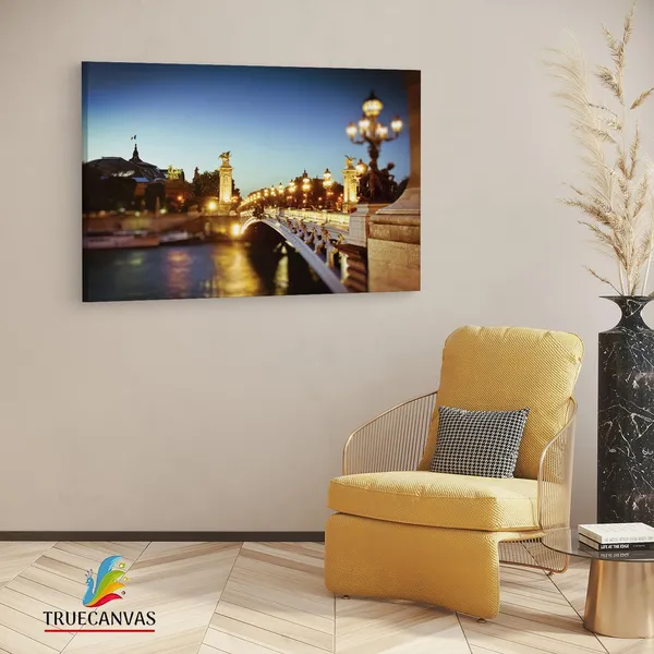 Multicolor_Pont_Alexandre_Iii,_Wooden_Framed_Canvas_Paintings_|_For_Living_Room_|_Bedroom_|_Office_|_Gallery_|_Ready_Wall_Mount_Canvas_Wall_Art_Painting_|_Size_-_12_X_18In,_Ct0468