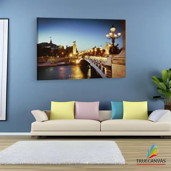 Multicolor_Pont_Alexandre_Iii,_Wooden_Framed_Canvas_Paintings_|_For_Living_Room_|_Bedroom_|_Office_|_Gallery_|_Ready_Wall_Mount_Canvas_Wall_Art_Painting_|_Size_-_12_X_18In,_Ct0468