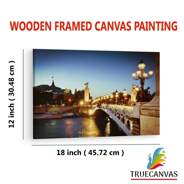 Multicolor_Pont_Alexandre_Iii,_Wooden_Framed_Canvas_Paintings_|_For_Living_Room_|_Bedroom_|_Office_|_Gallery_|_Ready_Wall_Mount_Canvas_Wall_Art_Painting_|_Size_-_12_X_18In,_Ct0468