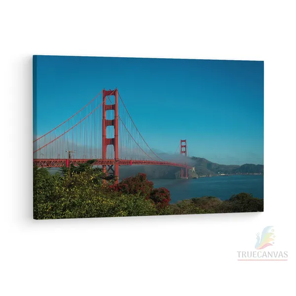 Multicolor_Golden_Gate_Bridge,_Wooden_Framed_Canvas_Paintings_|_For_Living_Room_|_Bedroom_|_Office_|_Gallery_|_Ready_Wall_Mount_Canvas_Wall_Art_Painting_|_Size_-_12_X_18In,_Ct0470