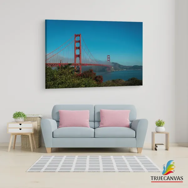 Multicolor_Golden_Gate_Bridge,_Wooden_Framed_Canvas_Paintings_|_For_Living_Room_|_Bedroom_|_Office_|_Gallery_|_Ready_Wall_Mount_Canvas_Wall_Art_Painting_|_Size_-_12_X_18In,_Ct0470