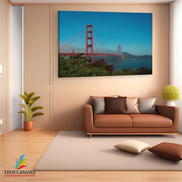Multicolor_Golden_Gate_Bridge,_Wooden_Framed_Canvas_Paintings_|_For_Living_Room_|_Bedroom_|_Office_|_Gallery_|_Ready_Wall_Mount_Canvas_Wall_Art_Painting_|_Size_-_12_X_18In,_Ct0470