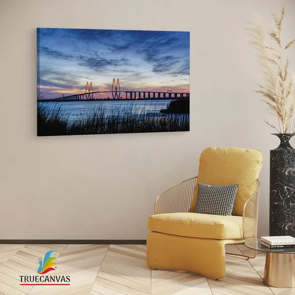 Multicolor_Fred_Hartman_Bridge,_Wooden_Framed_Canvas_Paintings_|_For_Living_Room_|_Bedroom_|_Office_|_Gallery_|_Ready_Wall_Mount_Canvas_Wall_Art_Painting_|_Size_-_12_X_18In,_Ct0472