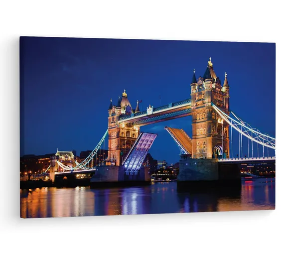 Multicolor_Tower_Bridge,_Wooden_Framed_Canvas_Paintings_|_For_Living_Room_|_Bedroom_|_Office_|_Gallery_|_Ready_Wall_Mount_Canvas_Wall_Art_Painting_|_Size_-_12_X_18In,_Ct0474