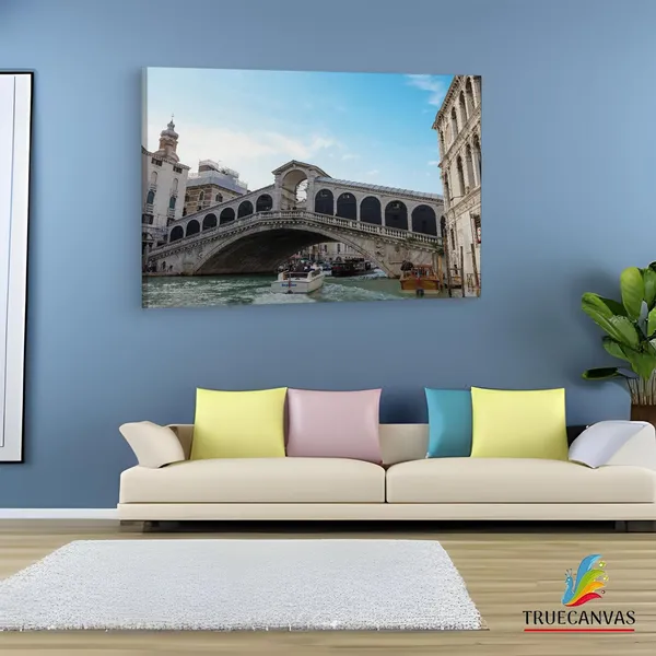 Multicolor_Rialto_Bridge,_Wooden_Framed_Canvas_Paintings_|_For_Living_Room_|_Bedroom_|_Office_|_Gallery_|_Ready_Wall_Mount_Canvas_Wall_Art_Painting_|_Size_-_12_X_18In,_Ct0478