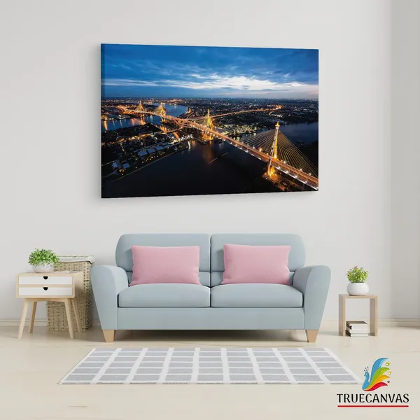 Multicolor_Bhumibol_Bridge,_Wooden_Framed_Canvas_Paintings_|_For_Living_Room_|_Bedroom_|_Office_|_Gallery_|_Ready_Wall_Mount_Canvas_Wall_Art_Painting_|_Size_-_12_X_18In,_Ct0479