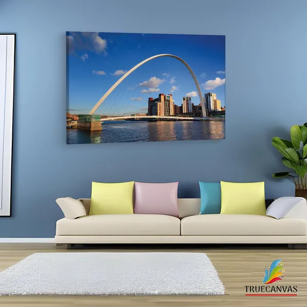 Multicolor_Gateshead_Millennium_Bridge,_Wooden_Framed_Canvas_Paintings_|_For_Living_Room_|_Bedroom_|_Office_|_Gallery_|_Ready_Wall_Mount_Canvas_Wall_Art_Painting_|_Size_-_12_X_18In,_Ct0480