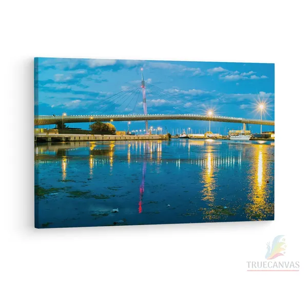 Multicolor_Ponte_Del_Mare,_Wooden_Framed_Canvas_Paintings_|_For_Living_Room_|_Bedroom_|_Office_|_Gallery_|_Ready_Wall_Mount_Canvas_Wall_Art_Painting_|_Size_-_12_X_18In,_Ct0481