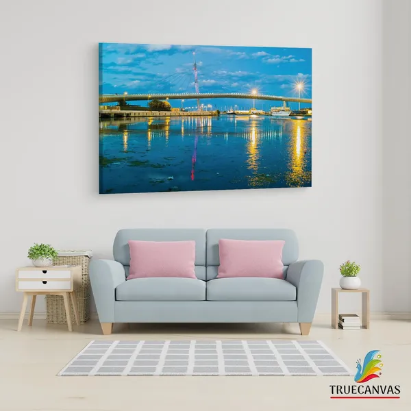 Multicolor_Ponte_Del_Mare,_Wooden_Framed_Canvas_Paintings_|_For_Living_Room_|_Bedroom_|_Office_|_Gallery_|_Ready_Wall_Mount_Canvas_Wall_Art_Painting_|_Size_-_12_X_18In,_Ct0481