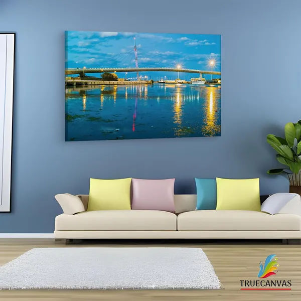 Multicolor_Ponte_Del_Mare,_Wooden_Framed_Canvas_Paintings_|_For_Living_Room_|_Bedroom_|_Office_|_Gallery_|_Ready_Wall_Mount_Canvas_Wall_Art_Painting_|_Size_-_12_X_18In,_Ct0481