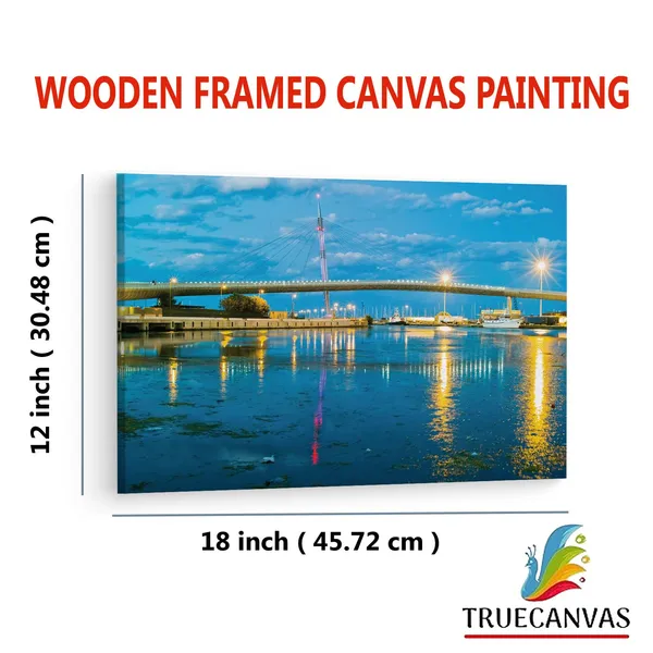 Multicolor_Ponte_Del_Mare,_Wooden_Framed_Canvas_Paintings_|_For_Living_Room_|_Bedroom_|_Office_|_Gallery_|_Ready_Wall_Mount_Canvas_Wall_Art_Painting_|_Size_-_12_X_18In,_Ct0481