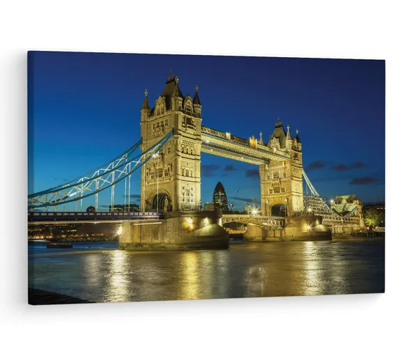 Multicolor_Tower_Bridge,_Wooden_Framed_Canvas_Paintings_|_For_Living_Room_|_Bedroom_|_Office_|_Gallery_|_Ready_Wall_Mount_Canvas_Wall_Art_Painting_|_Size_-_12_X_18In,_Ct0483