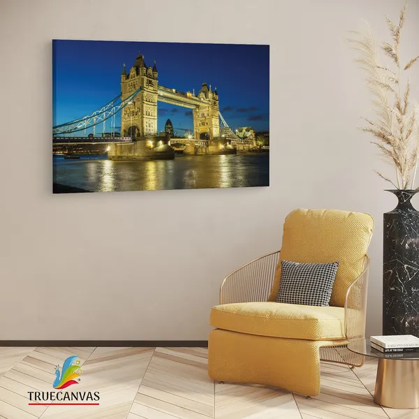 Multicolor_Tower_Bridge,_Wooden_Framed_Canvas_Paintings_|_For_Living_Room_|_Bedroom_|_Office_|_Gallery_|_Ready_Wall_Mount_Canvas_Wall_Art_Painting_|_Size_-_12_X_18In,_Ct0483