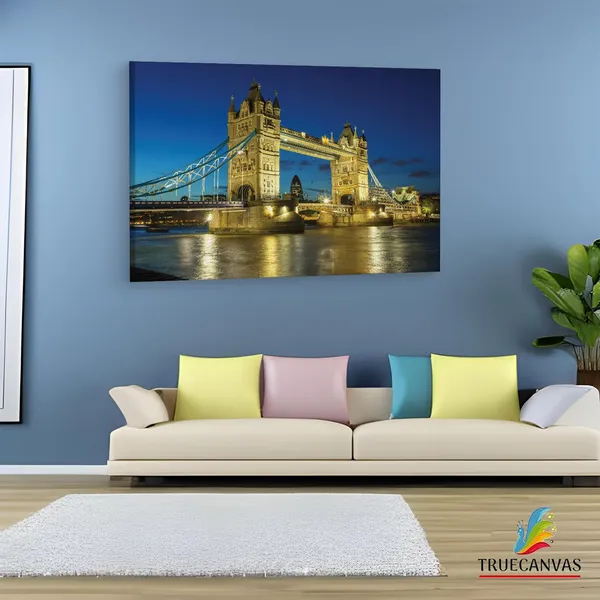 Multicolor_Tower_Bridge,_Wooden_Framed_Canvas_Paintings_|_For_Living_Room_|_Bedroom_|_Office_|_Gallery_|_Ready_Wall_Mount_Canvas_Wall_Art_Painting_|_Size_-_12_X_18In,_Ct0483