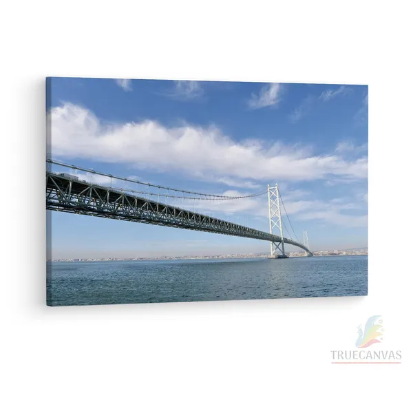 Multicolor_The_Akashi-Kaikyo_Bridge,_Wooden_Framed_Canvas_Paintings_|_For_Living_Room_|_Bedroom_|_Office_|_Gallery_|_Ready_Wall_Mount_Canvas_Wall_Art_Painting_|_Size_-_12_X_18In,_Ct0485