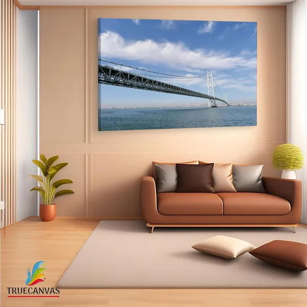Multicolor_The_Akashi-Kaikyo_Bridge,_Wooden_Framed_Canvas_Paintings_|_For_Living_Room_|_Bedroom_|_Office_|_Gallery_|_Ready_Wall_Mount_Canvas_Wall_Art_Painting_|_Size_-_12_X_18In,_Ct0485