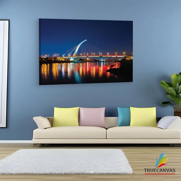 Multicolor_Dazhi_Bridge,_Wooden_Framed_Canvas_Paintings_|_For_Living_Room_|_Bedroom_|_Office_|_Gallery_|_Ready_Wall_Mount_Canvas_Wall_Art_Painting_|_Size_-_12_X_18In,_Ct0486