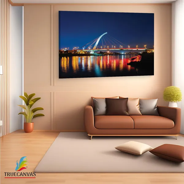 Multicolor_Dazhi_Bridge,_Wooden_Framed_Canvas_Paintings_|_For_Living_Room_|_Bedroom_|_Office_|_Gallery_|_Ready_Wall_Mount_Canvas_Wall_Art_Painting_|_Size_-_12_X_18In,_Ct0486