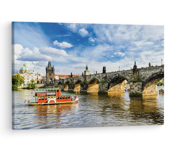 Multicolor_Charles_Bridge,_Wooden_Framed_Canvas_Paintings_|_For_Living_Room_|_Bedroom_|_Office_|_Gallery_|_Ready_Wall_Mount_Canvas_Wall_Art_Painting_|_Size_-_12_X_18In,_Ct0488