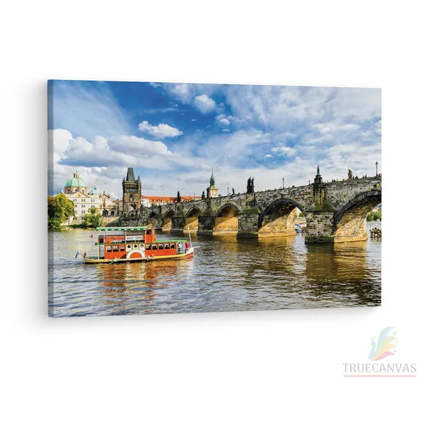 Multicolor_Charles_Bridge,_Wooden_Framed_Canvas_Paintings_|_For_Living_Room_|_Bedroom_|_Office_|_Gallery_|_Ready_Wall_Mount_Canvas_Wall_Art_Painting_|_Size_-_12_X_18In,_Ct0488
