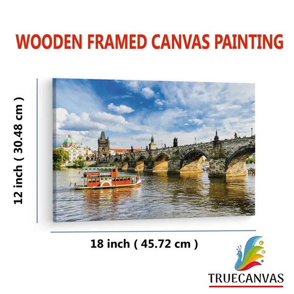 Multicolor_Charles_Bridge,_Wooden_Framed_Canvas_Paintings_|_For_Living_Room_|_Bedroom_|_Office_|_Gallery_|_Ready_Wall_Mount_Canvas_Wall_Art_Painting_|_Size_-_12_X_18In,_Ct0488