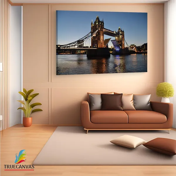 Multicolor_Tower_Bridge,_Wooden_Framed_Canvas_Paintings_|_For_Living_Room_|_Bedroom_|_Office_|_Gallery_|_Ready_Wall_Mount_Canvas_Wall_Art_Painting_|_Size_-_12_X_18In,_Ct0489